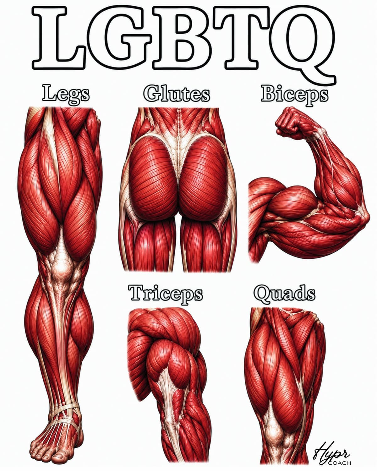 LGBTQ — Legs, Glutes, Biceps, Triceps, Quads artwork