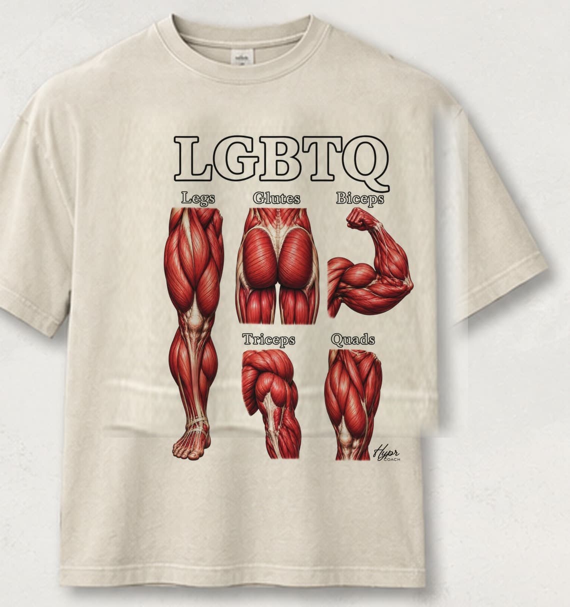 LGBTQ tee laid flat, back print