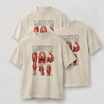 Three LGBTQ tees laid flat